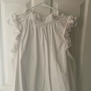Crown & Ivy Ivory Ruffle Blouse